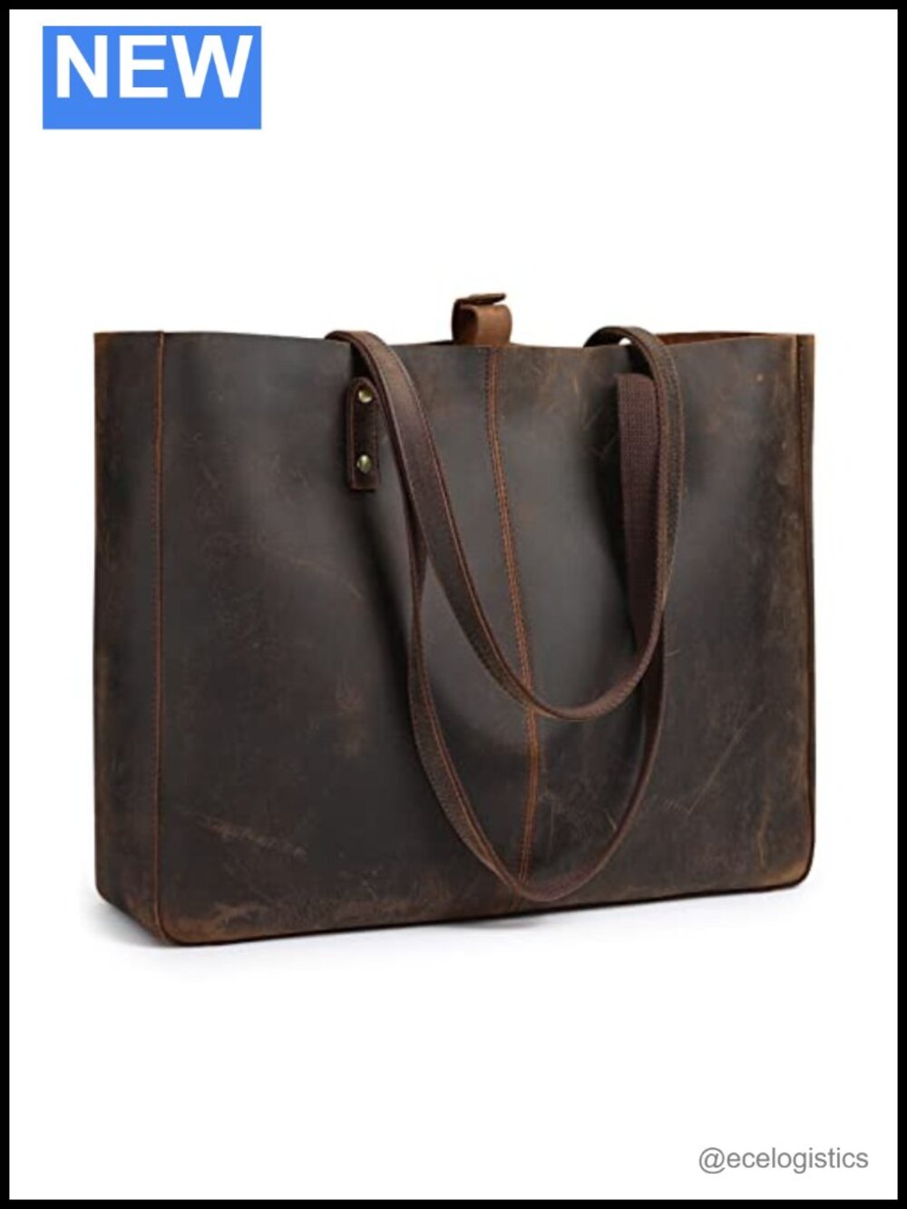 Genuine Leather Tote Bag for Women Large Handbag Work Purse Shoulder